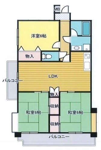 第1ベルメゾンクリハラ 間取り図