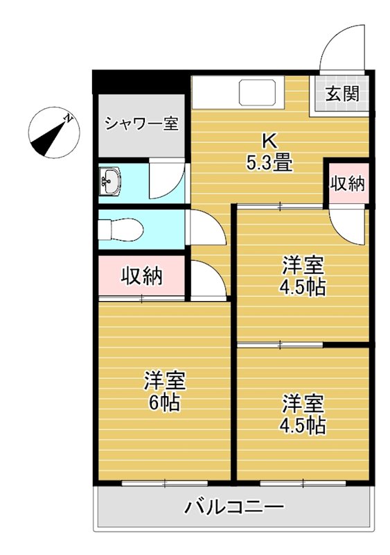 末広ビル 4C号室 間取り