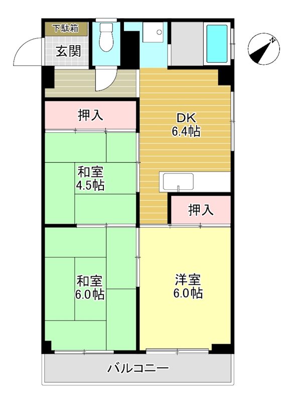 末広ビル 4D号室 間取り