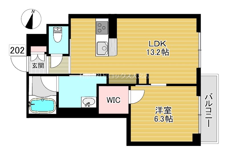 Noble (ノーブル） 202号室 間取り