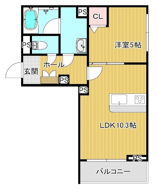 フォッサート・トレ　かわせみ 106号室 間取り