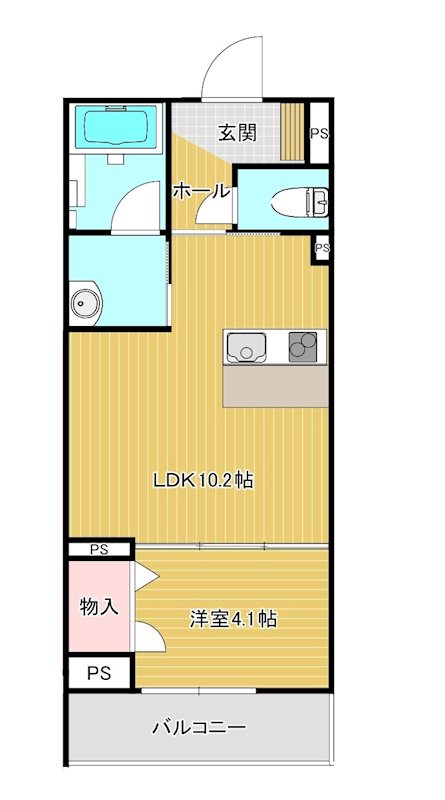 ウィステリア コート 103号室 間取り