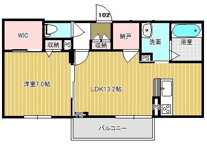 Grace(グレイス) 102号室 間取り