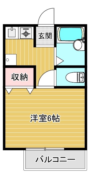 フローラ花俣 202号室 間取り