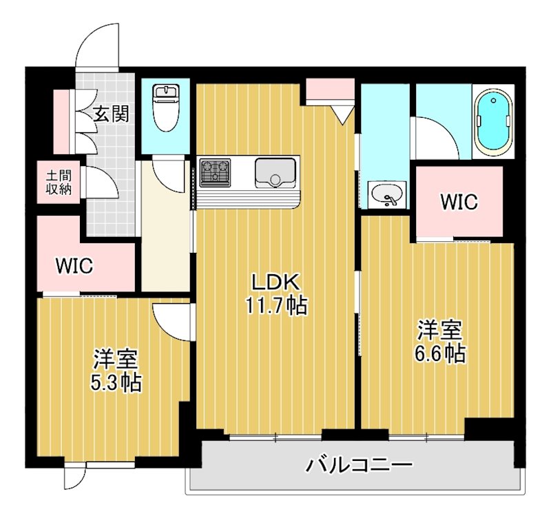 フォルトゥーナ 202号室 間取り