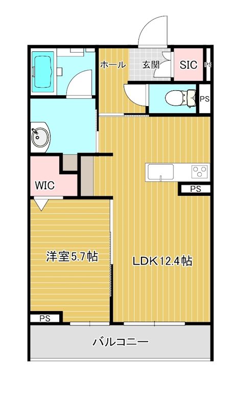 リージャン 102号室 間取り