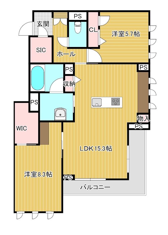 Hygge 301号室 間取り
