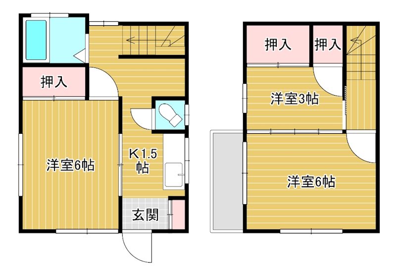 新中里貸家 間取り