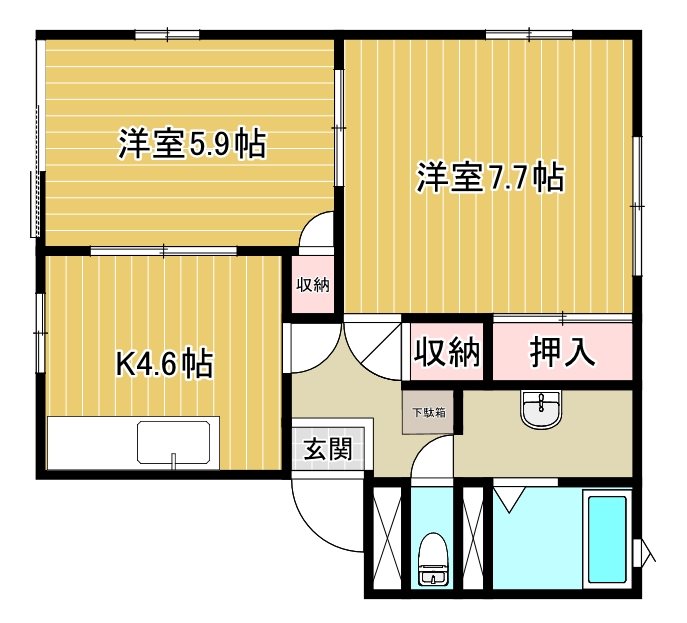 ハイツあおば A202号室 間取り