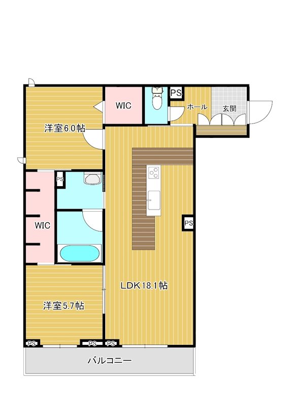ミリュープラス本町東 103号室 間取り
