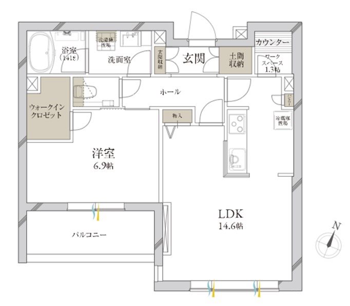 クレールシャーメゾンプレミア 305号室 間取り