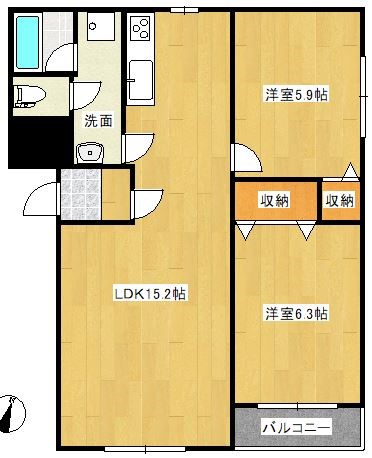 ピュアライフ沼南 102号室 間取り