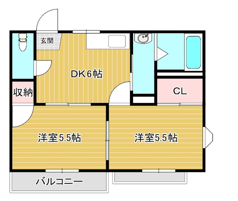 カジュアル 201号室 間取り