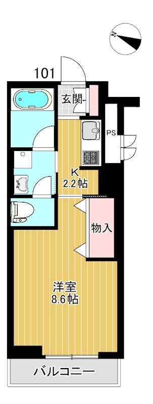 ロベリア西大宮 101号室 間取り