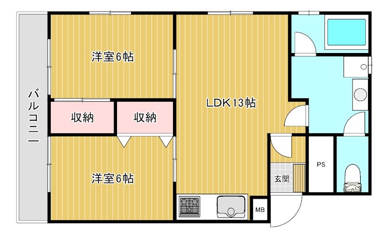 第２原田マンション 101号室 間取り