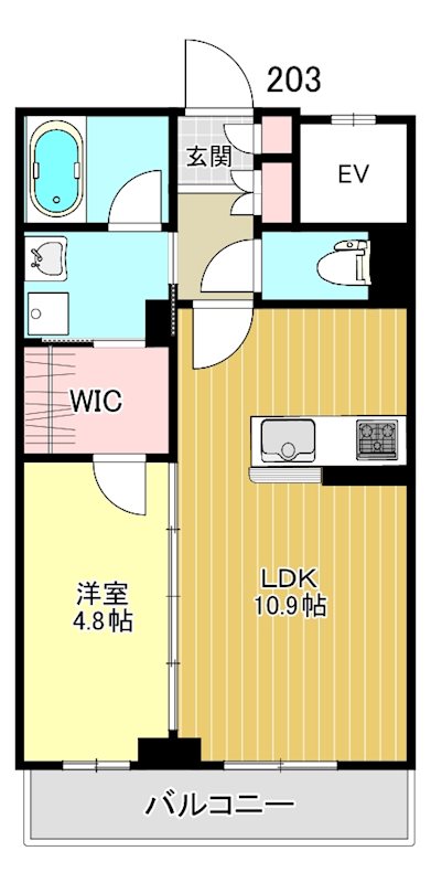 ロベリア西大宮 303号室 間取り