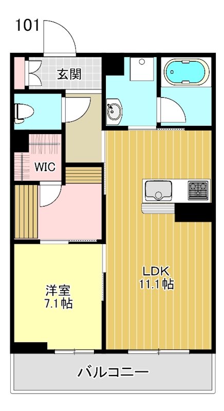 グランメゾン 101号室 間取り