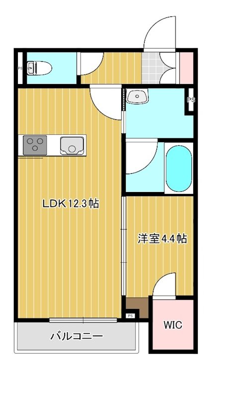 クレストタウン新都心 302号室 間取り
