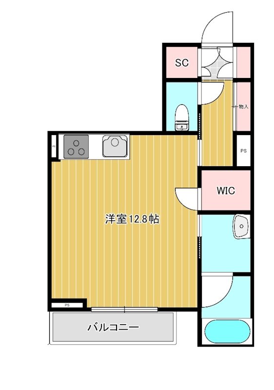 クレストタウン新都心 103号室 間取り