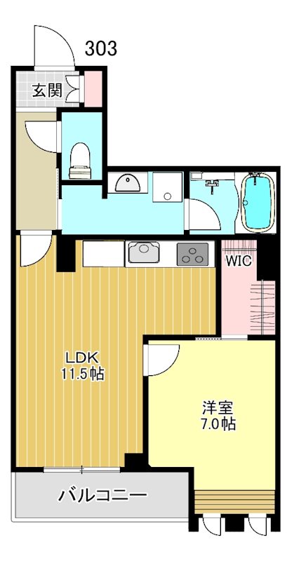 ラピス　ラズリ 303号室 間取り