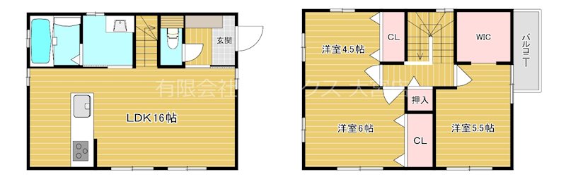 （仮称）別所町戸建　A棟 間取り