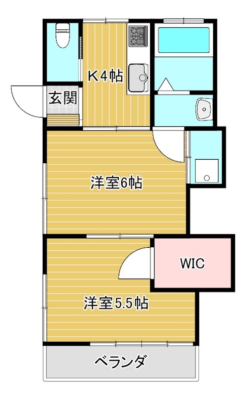 常盤荘 102号室 間取り