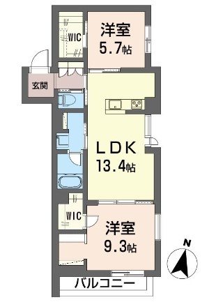 エアロイド 205号室 間取り