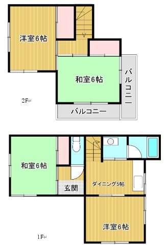 南桜井戸建て 間取り