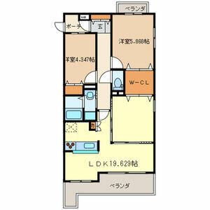 第１３藤島マンション 205号室 間取り