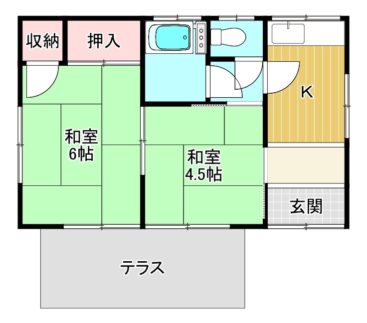 清水貸家  間取り