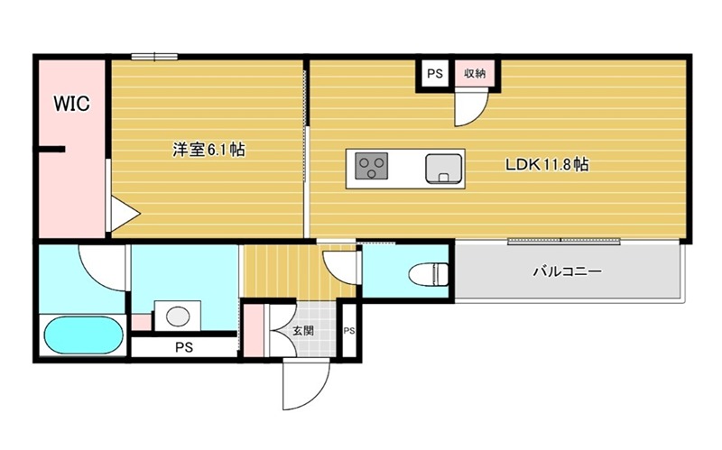 シャーメゾン桜木町 101号室 間取り