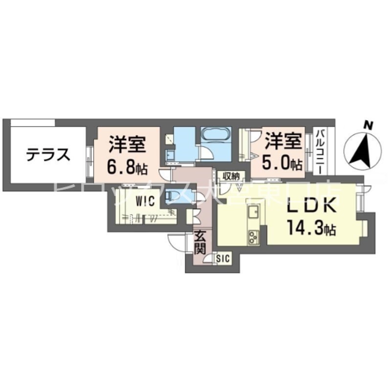 リラフォート　槙 105号室 間取り