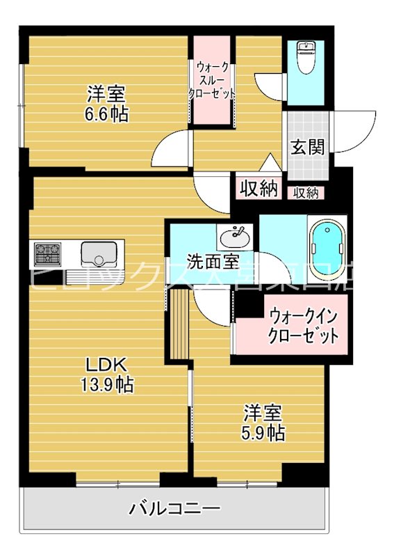 グレイスⅡ 103号室 間取り