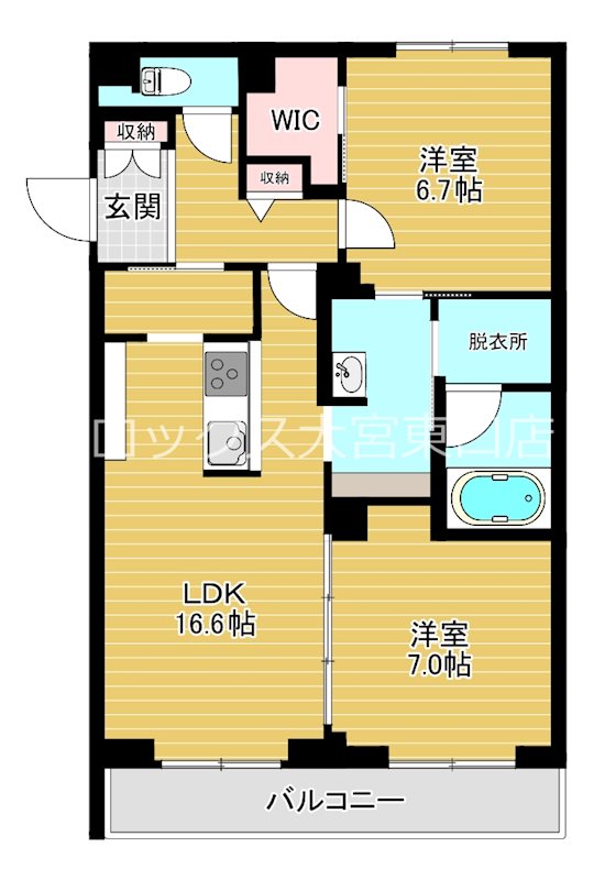 グレイスⅡ 201号室 間取り