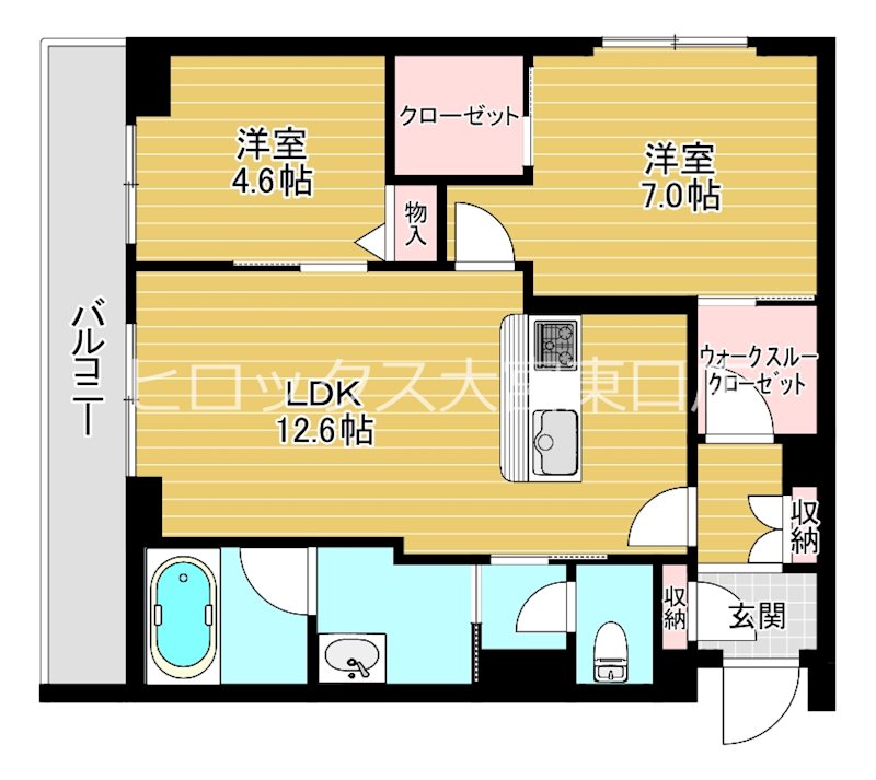 グレイスⅡ 305号室 間取り