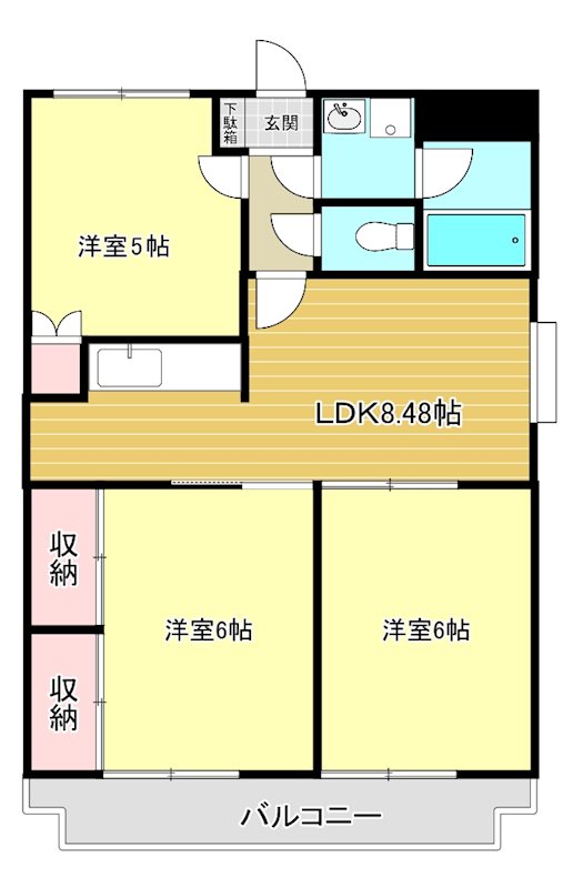ヴェルジェ・ボヌール 305号室 間取り