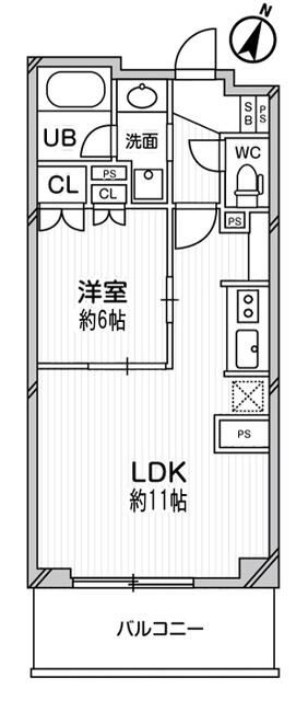 ドゥーエ大宮 605号室 間取り