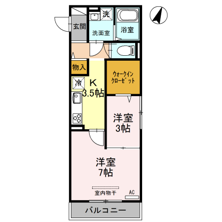 ルシエール氷川 306号室 間取り