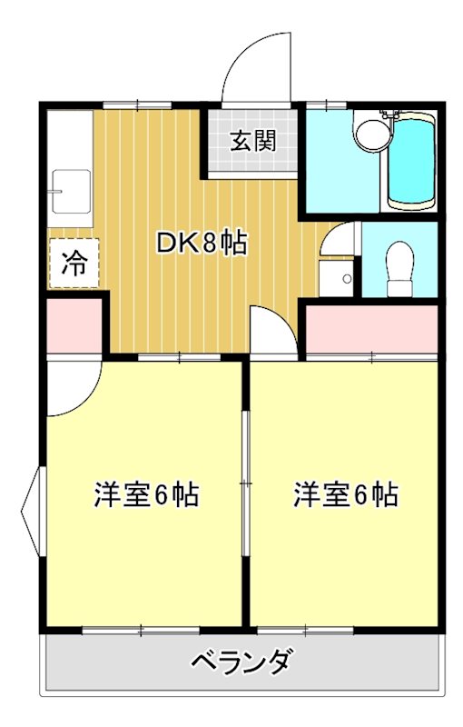 レピュートホソノⅠ 105号室 間取り