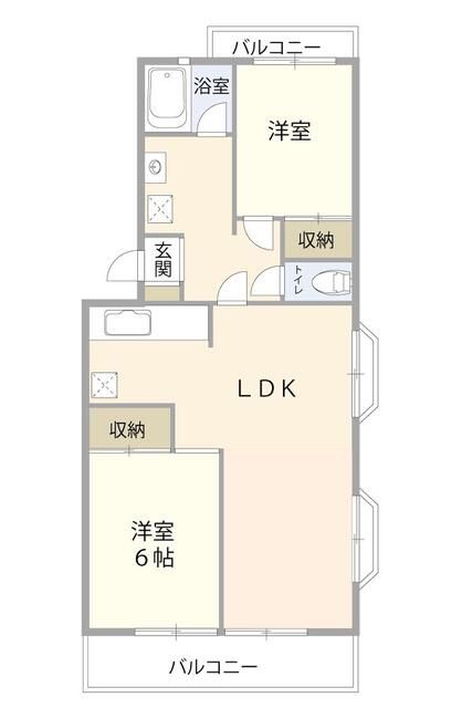 第２ベルハイツ 401号室 間取り