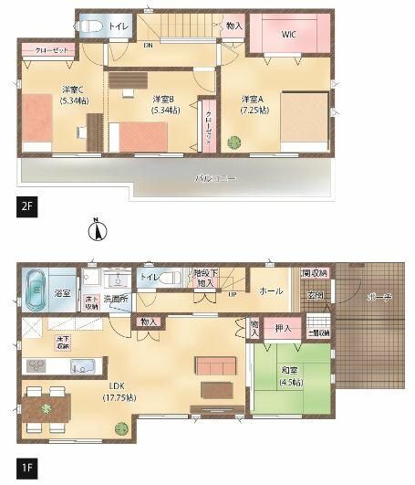 桶川８－Ｊ号棟貸家 間取り