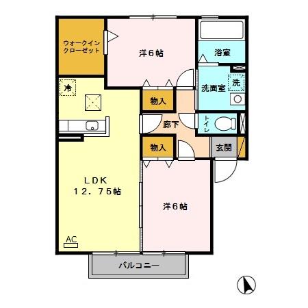 ＵＲＢＡＮ ＣＯＵＲＴ　Ｂ 102号室 間取り