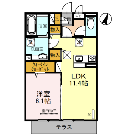 プロスパーⅦ 103号室 間取り