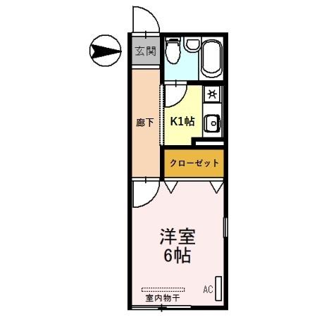 パフィオニッシン 201号室 間取り