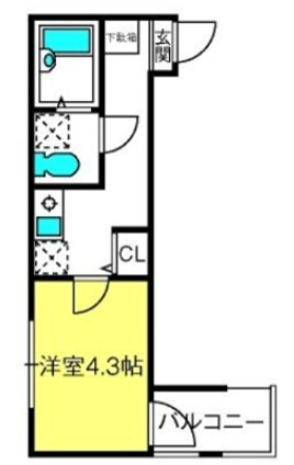 メルディア東大宮Ⅲ  204号室 間取り
