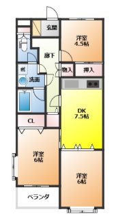 アゼリアコート  402号室 間取り