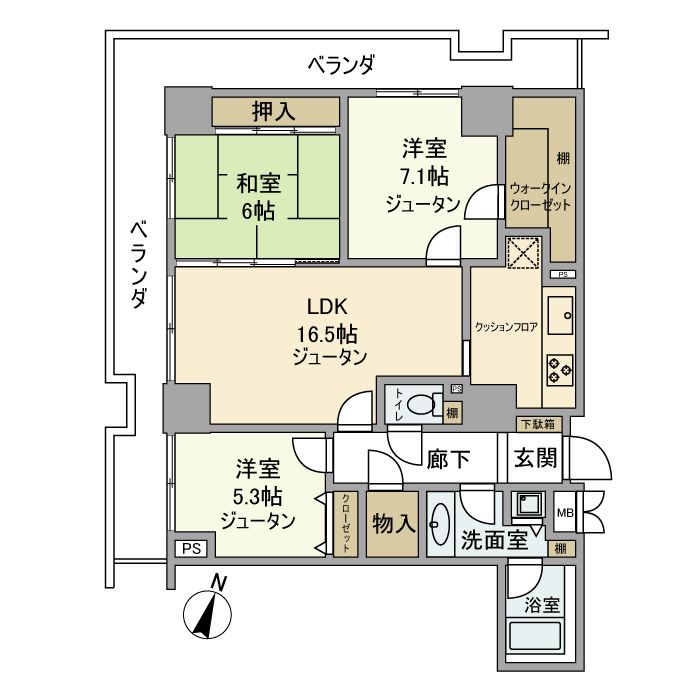 ポルテ２９  2001号室 間取り