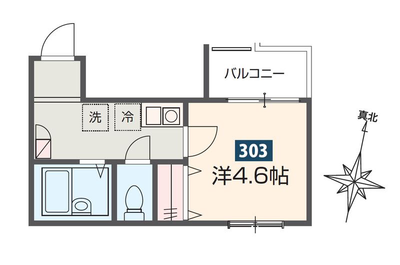 MELDIA北与野Ⅴ  303号室 間取り