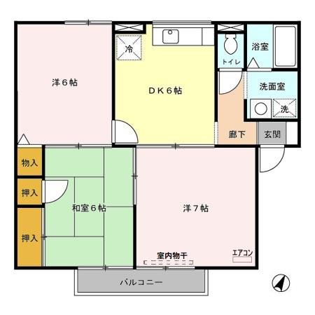 プリムヴェールデュオ 103号室 間取り