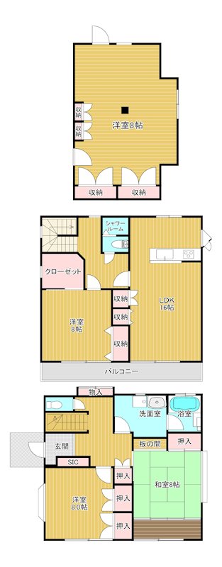 瀬ケ崎貸家 間取り